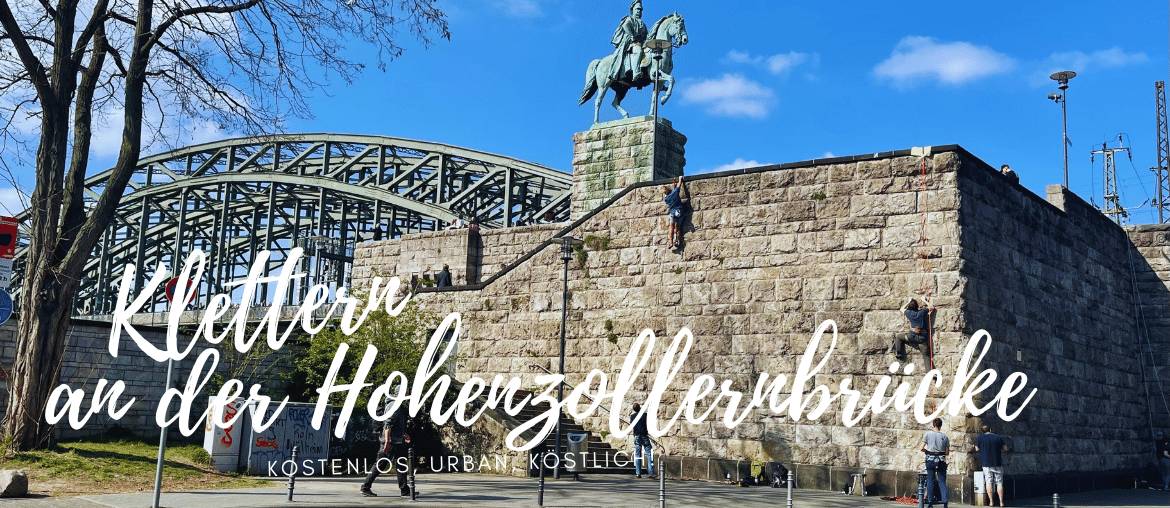 Klettern an der Hohenzollernbrücke